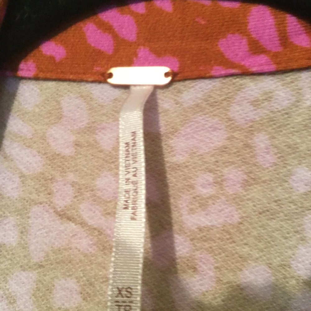Free people dress with wrap top mini animal print in orangish and pink - Picture 4 of 5
